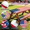6FT American Flag Picnic Table Cover Set – Waterproof Elastic Fitted Tablecloth with Bench Covers for 4th of July, USA 250th Anniversary, Veterans Day & Outdoor Camping Decorations (72 x 30 Inch)